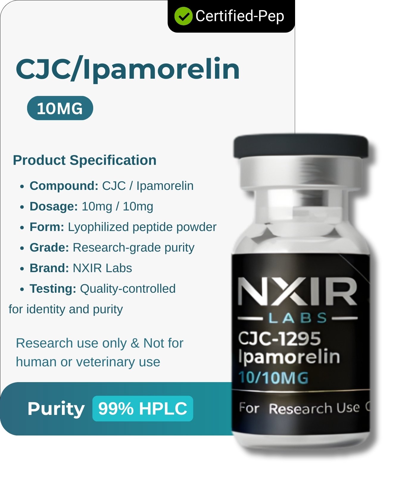 CJC/Ipamorelin 10mg / 10mg (Blend)